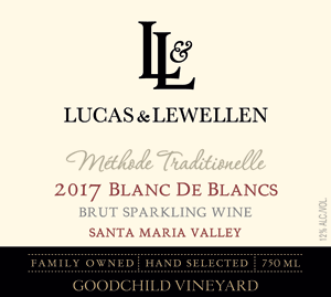 Lucas & Lewellen Blanc de Blanc Brut Sparkling Wine front label