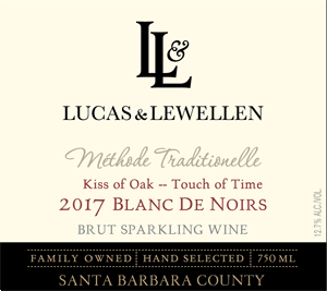 2017 Lucas & Lewellen Sparkling Wine Kiss of Oak front label
