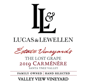 Lucas & Lewellen 2019 Carménère front label