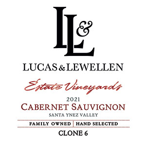 2021 Lucas & Lewellen Cabernet Sauvignon Clone 6 front label 2021 Lucas & Lewellen Cabernet Sauvignon Clone 6 front label