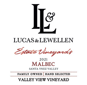 2021 Lucas & Lewellen Vineyards Malbec front label