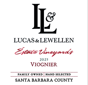 Lucas & Lewellen 2022 Viognier front bottle label