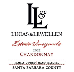 2022 Lucas & Lewellen Chardonnay Estate front label