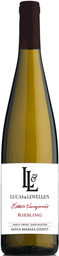 A bottle of Lucas & Lewellen estate Riesling