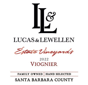 Lucas & Lewellen 2022 Viognier front bottle label