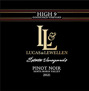 2021 Pinot Noir Goodchild High 9 Vineyard Front Label