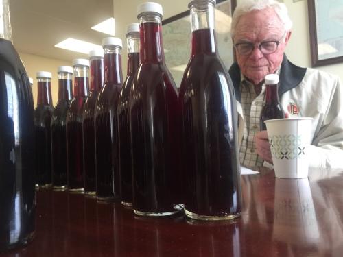 Royce conducting a wine tasting at the Lucas & Lewellen winery