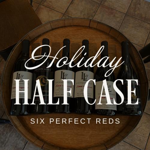 Graphic of six bottles of red wine specially priced at $169 for the holidays