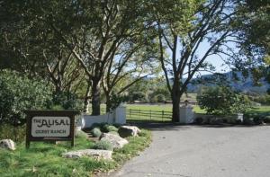 The front road entry to the alisal guest ranch