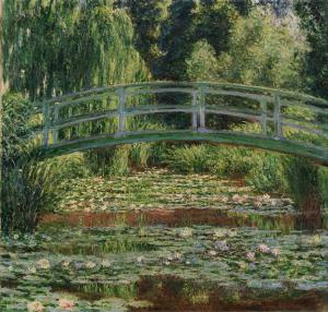 The bridge in the impressionist paintings by Claude Monet