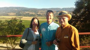 Royce Lewellen with friends at L&L's Summer BBQ overlooking Valley View VIneyard