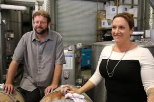 Lucas & Lewellen Winemaker Megan McGrath Gates and Assistant Ian Fainer